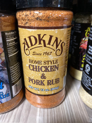 Adkins: Homestyle Chicken and Pork Rub